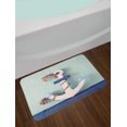 thumbnail image 2 of Anchor Bath Mat, Wooden White Rusty Marine Boating Anchor and Rope Motif Design, Plush Bathroom Decor Mat with Non Slip Backing, 29.5" X 17.5", Blue Pale Blue, by Ambesonne, 2 of 2