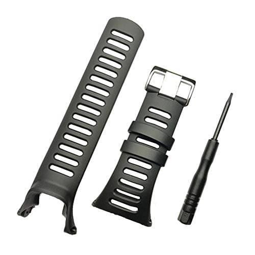 Watch Band Strap, Soft Black Rubber Replacement Watch Band Strap With Free Tool For SUUNTO Ambit 3 PEAK/Ambit 2/1