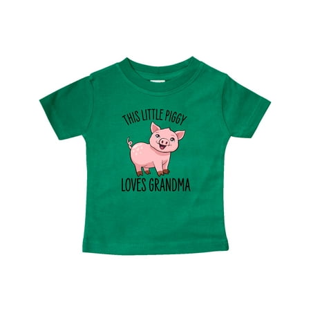 

Inktastic This Little Piggy Loves Grandma- cute Gift Baby Boy or Baby Girl T-Shirt