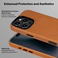 thumbnail image 4 of Funda de piel Belemay para iPhone 16 Pro con MagSafe Tan, 4 of 8