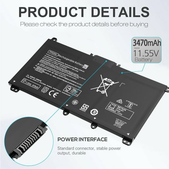 TF03XL Battery For HP Pavilion 920070-855 920046-421 920046-541 17-AR 15-CC