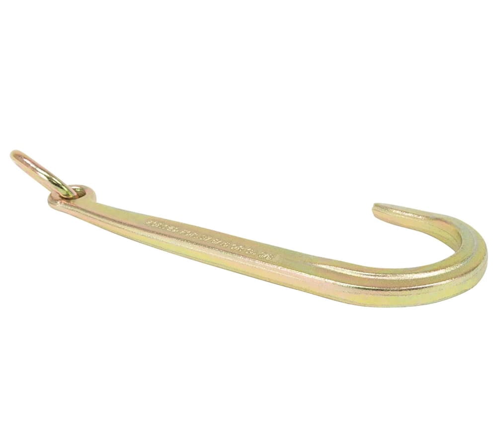 15" Inch J Hook Heavy Duty Grade G70 Tow Axle Strap Wrecker Roll back Clevis 5400#