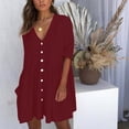 thumbnail image 2 of USSUMA Floral Dress For Women, Long-Sleeves Womens Autumn Mini Tank Sun Dress Ruffle Aline Dress Gradient Striped Design Sexy Ethnic V Neck Cocktail Homecoming Dresses, 2 of 6