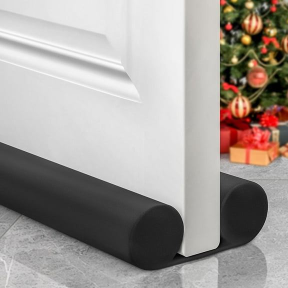 Door Draft Stopper - 36 inch, Reduces Air Draft, Draft Stopper for Bottom of Door, Gap Filler, Door Seal for Improved Insulation, Black