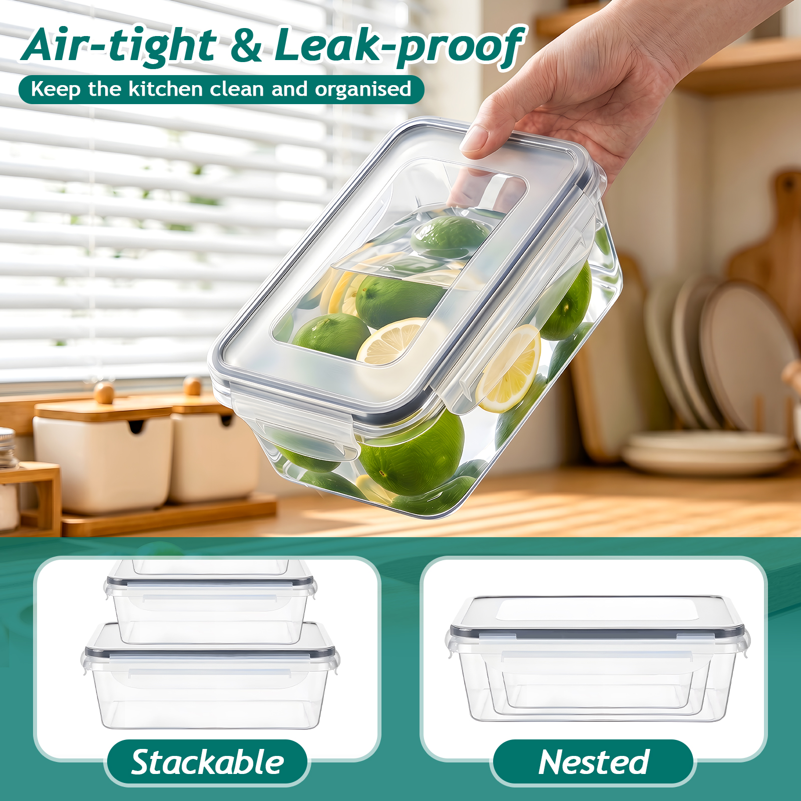 Asnews 24-Piece Food Storage Containers With Lids photo 4