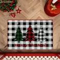 thumbnail image 4 of ‌Buffalo Plaid Christmas Welcome Mat - Front Door Doormat 23.6x15.7in,Vintage Rustic Xmas Decor for Indoor/Outdoor Use,Non-Slip Holiday Entrance Rug,Red Winter Festival Design‌, 4 of 6