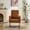 Caramel 7, variant on Rocking Chairs 27.2"W Rocking Chair for Nursery, Sherpa Glider Chair with High Back and Side Pocket, Rocking Accent Armchair with Rubber Wood Legs for Living Room/Bedroom.Green,Wooden Rocking Chairs