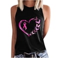 thumbnail image 3 of VKOYWKM Breast Cancer Survivor Tank Tops for Women Pink Ribbon Print Breast Cancer Awareness Tank Top Sleeveless Crew Neck Fight Cancer Shirts Vest Tops, 3 of 5