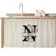 thumbnail image 2 of Letter N Cabinet Curtain 32"Wx55"L, Dustproof Pantry Door Curtain with Self Adhesive Tape, Monogram Words Tall Storage Cover Privacy Drape for Bathroom Kitchen Laundry Room, 2 of 9