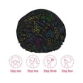 thumbnail image 5 of KLL Chemistry Formulas Pattern Shower Cap & Bath Cap for Women,Reversible Oversized Waterproof Shower Caps for all Hair Lengths,Elastic Reusable Bathing Hair Cap, 5 of 6