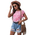 thumbnail image 5 of JWD Summer Ruffle Short Sleeve Knit Tunic Tops Shirts Tank Tee Blouse For Women, 5 of 7