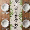 thumbnail image 6 of Saint Patrick's Day Table Runner - 120 Inch Long, Kitchen Dining Table Runner Dresser Scarves, Green Truck Leaves Floral Farmhouse Farmhouse Decor for Coffee Tables Wedding Party Banquet, 6 of 8