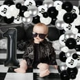thumbnail image 7 of Rocked One Year 1st Birthday Decorations, Rock and Roll Music Themed Birthday Decorations ,Background and Black and White Balloon Arch for Birthday Party and Music Party Decorations Supplies., 7 of 7
