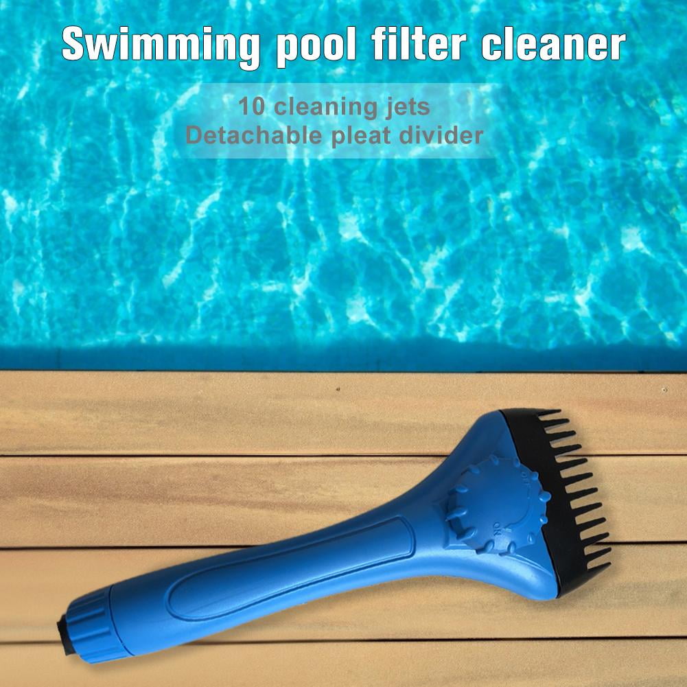AUNMAS Swimming Pool Filter Cartridge Cleaner Removes Debris Mini Handheld Swimming Pool Filter Cleaner Clean Brush Swimming Pool Cleaning Accessories 
