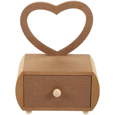 

BESTONZON Clay DIY Dresser Simple Dressing Table Wooden DIY Storage Box with Mirror for Kids