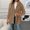 Brown, variant on Fleece Jacket for Women Cable Knit Full Zip up Hooded Long Cardigan Flattering Casual Winter Warm Overcoat Outerwear with Pockets Daily Wear XXL