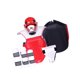 thumbnail image 5 of Conjunto de equipo de entrenamiento de kárate, casco de boxeo, soporte reforzado, cómodo, para taekwondo para 170 a 190 cm, 5 of 9