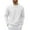 White, variant on Sweatshirt Mens Long Sleeve Crewneck Knit Casual Pullover Top Soft Comfortable Lightweight Tops