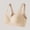 Khaki, variant on Women' s Solid Color Lift-and-Gather Bra with Supportive Side Panels, Anti-Sag Design, and Seamless Folding Cup for Everyday Comfort Size XL