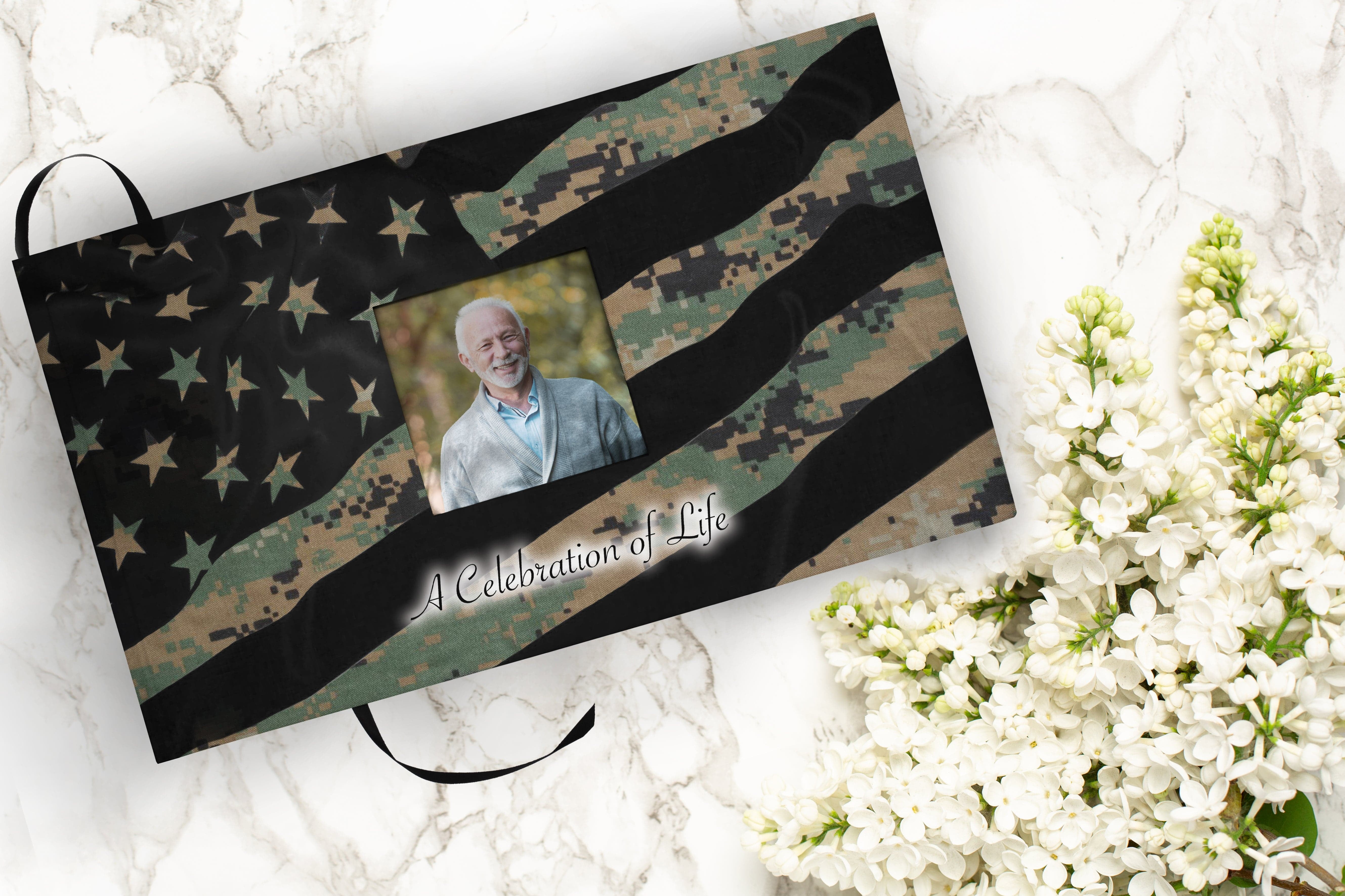 Marine Woodland Flag Military Matching Themed 'Celebration of Life