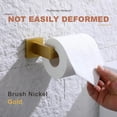 thumbnail image 3 of Toilet Paper Holder Brushed Gold, Toilet Tissue Roll Holders Dispenser and Hangers Wall Mounted for Bathroom & Kitchen, Stainless Steel Modern Square Style, 3 of 7