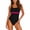 Black, Fuchsia, variant on Women's One Piece Swimsuit Tummy Control U Back Chlorine Resistant Quick Dry Athletic Bathing Suit for Swimming