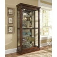 thumbnail image 2 of Hardwood Sliding Glass Door Curio Cabinet in Cherry Brown by Pulaski Furniture, 2 of 13