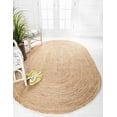 thumbnail image 2 of 5x8 Ft Oval Natural Jute Area Rug, Hand-Woven, Reversible, Farmhouse Boho Style, Durable & Pet-Friendly Rug for Living Room, Dining Room, and Bedroom, 2 of 4
