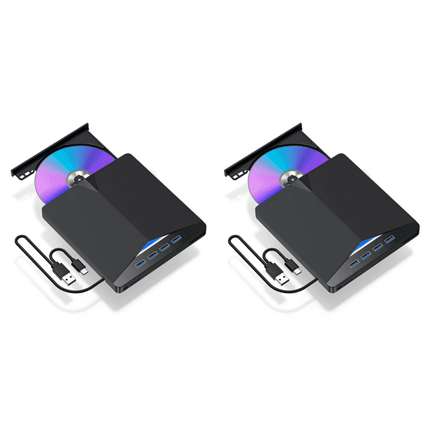 Unidad CD/DVD Externa USB3.0 Tipo C 7 en 1 para Windows 11/10/8/7/Linux/Mac OS
