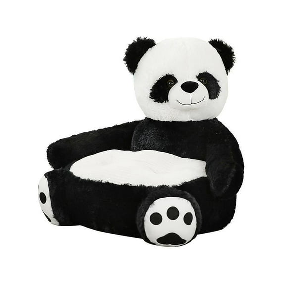 Bearachild Sofá animal de moda de poliéster, silla versátil para niños, asiento relleno de felpa moderno y lindo Decoración del hogar panda