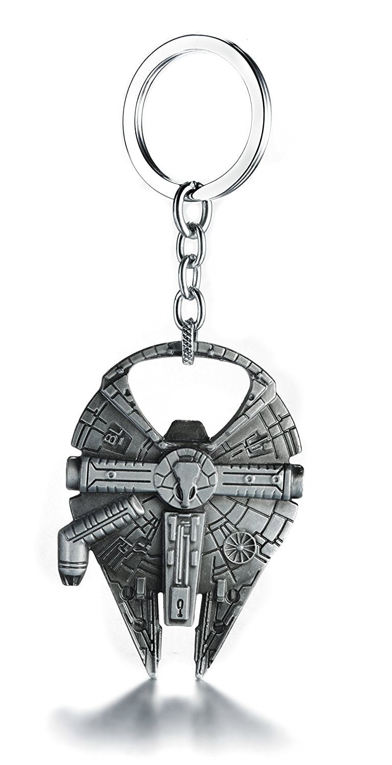 1x Fashion Star Wars Gift/&Bottle Opener Millennium Falcon Metal Keychain Silver