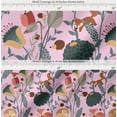 thumbnail image 2 of Soimoi Cotton Cambric Fabric Floral,Porcupine & Fox Cartoon Printed Fabric 1 Yard 56 Inch Wide, 2 of 7