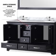 thumbnail image 4 of Wood - framed Espresso Vanity | Double - sink Design with Two Interior Cabinets | Abundant Storage and Stylish Look, 4 of 5