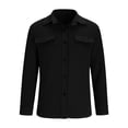 thumbnail image 4 of Dagugfen Womens Denim Shirts Long Sleeve Button down Collared Neck Fashion Shirts for Women Solid Color, 4 of 7