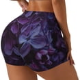 thumbnail image 1 of Fotbe Lilac Shorts Sin Costuras – Shorts Deportivos de Cintura Alta para Mujer, Elásticos para Gimnasio, Yoga, Running o Ciclismo-Large, 1 of 8