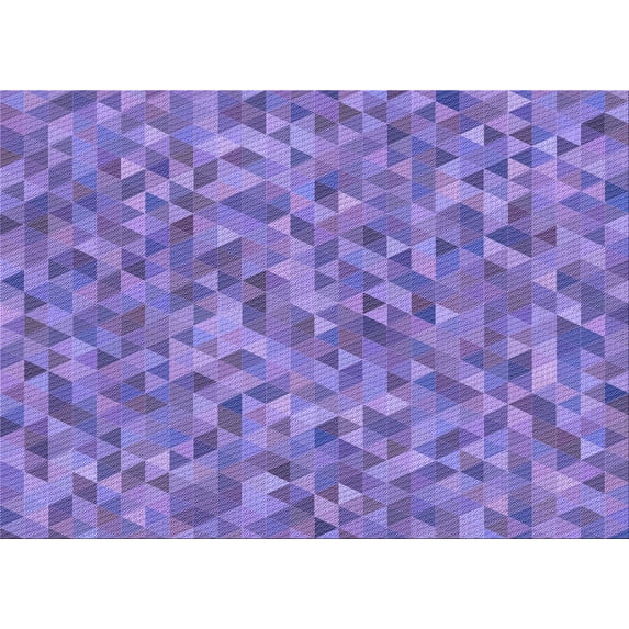 Ahgly Company Indoor Rectangle Patterned Purple Mimosa Purple Area Rugs, 2' x 5'