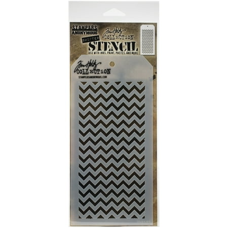 UPC: 0644216929221 | Tim Holtz Layered Stencil 4.125 X8.5 -Shifter Chevron