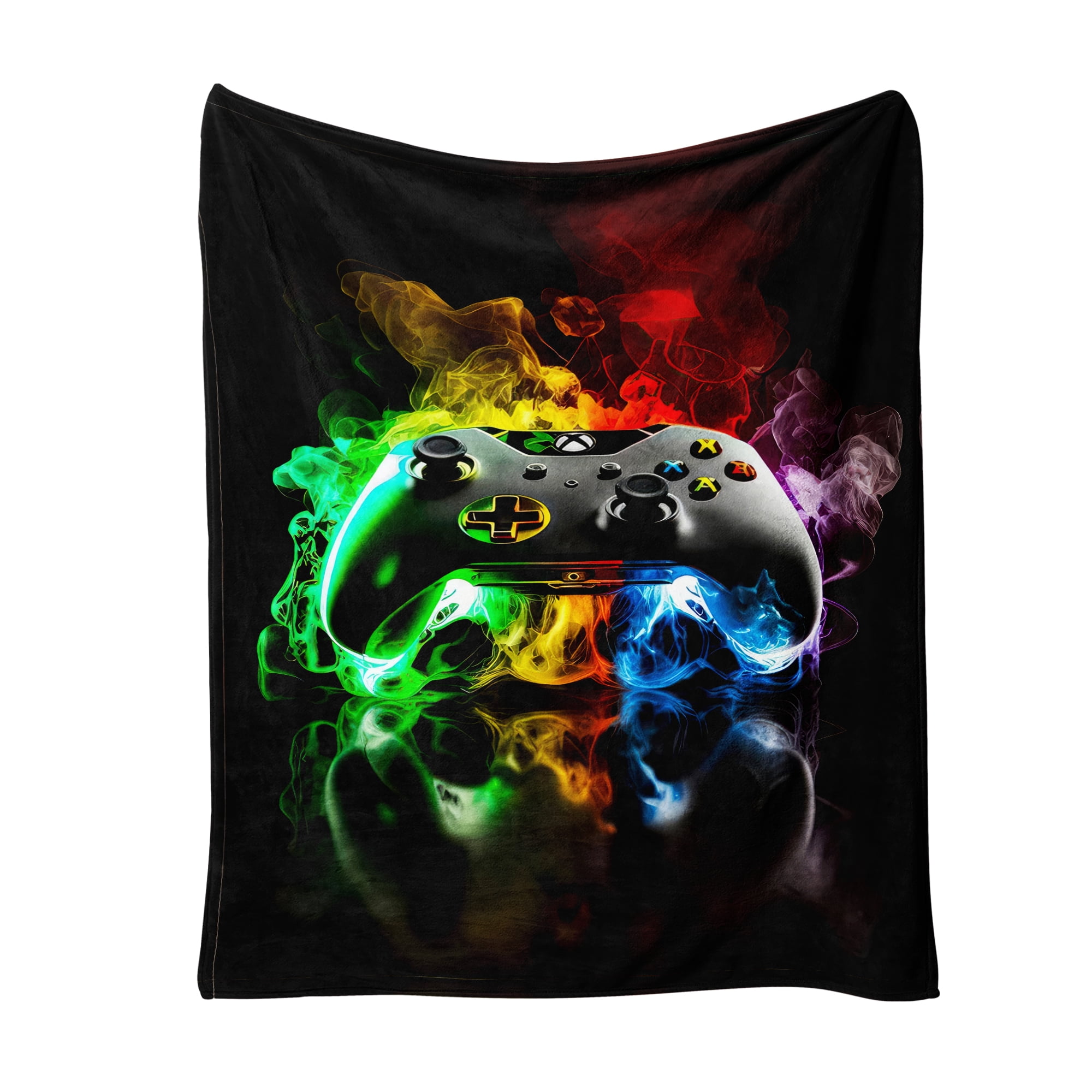 Flannel Fleece Gaming Throw Blanket Bed Blanket, Lightweight Cozy Plush Blanket for Sofa Couch,50"X60"