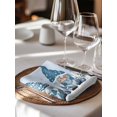 thumbnail image 6 of Christmas Gnomes Cloth Napkins Set of 6 Reusable Dinner Napkins, Winter Xmas Balls Snowflake Light Blue Cocktail Napkin Washable Table Napkins for Wedding/Holiday Party/Baby Shower 20"x20", 6 of 7