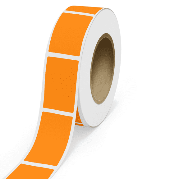 JAM Paper Standard Label Rolls, Rectangle, 3 3/8 x 6, Neon Orange, 125 Labels/Roll