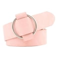 thumbnail image 2 of Cinturón de material cuero para mujer para niñas con cinturilla de hebilla forma forma forma sin punta , Redondo 105cm Yinane  Cinturón de cintura para mujer, 2 of 7