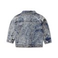 thumbnail image 4 of Toddler Denim Jacket for Boys Girls Button-Down Jeans Jackets Coat Retro Outerwear 1-6T, 4 of 11