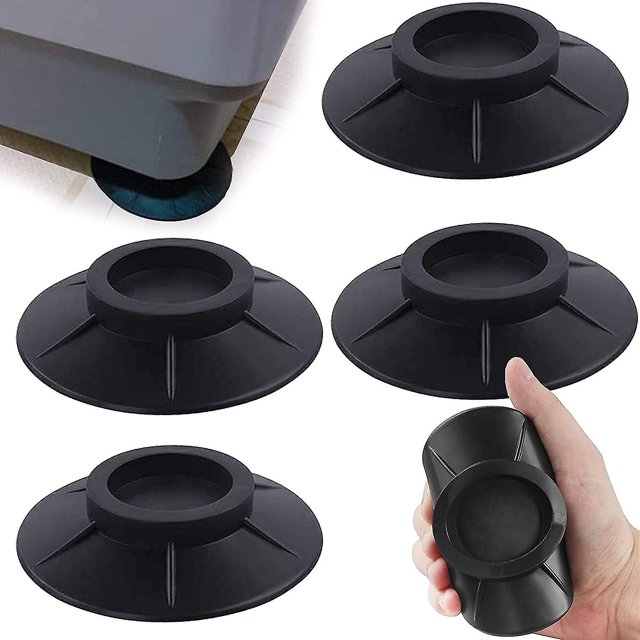 Patas para lavadora, 4 piezas Patas para lavadora Almohadillas antivibración Almohadillas antivibración de goma Feliz Sencillez