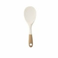thumbnail image 2 of Non-Stick Silicone Soup Ladle | Heat Resistant Food-Grade Spatula | Flexible Seamless Kitchen Utensil | Non-Slip Handle | White | 1 Piece | 22.5x6.8cm Cooking Spoon, 2 of 6