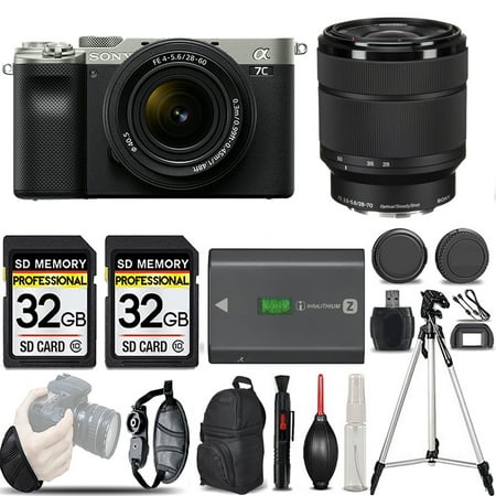 Sony a7C Mirrorless Camera (Silver) with 28-60mm Lens+28-70mm f/3.5-5.6 OSS Lens -LOADED KIT