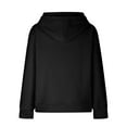 thumbnail image 5 of DDAPJ pyju Cross Graphic Hoodies for Women Waffle Knit Hooded Sweatshirt Loose Casual Pullover Hoodie Christian Blessed Sweatshirts with Kangaroo Pocket Black S, 5 of 6