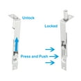 thumbnail image 4 of Uxcell Flush Bolt 6" x 0.71", Stainless Steel French Door Lock for Wood Composite Double Door, Silver Tone, 4 of 6