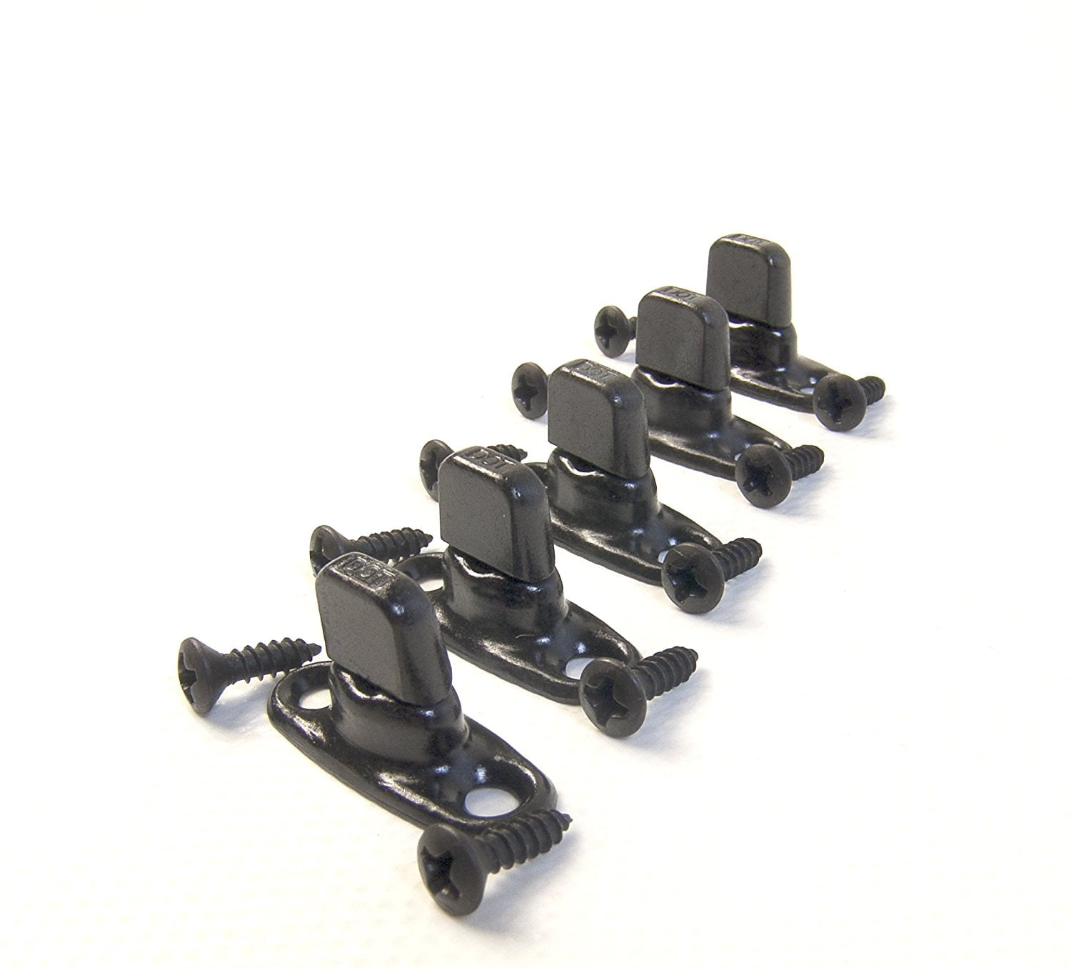 5 Piece Common Sense Fasteners Black Oxide, Turn Button w// #6 1//2 Inch Mounting Screws Government Black
