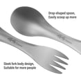 thumbnail image 3 of Titanium Spork 2-in-1 Ultralight Spoon Fork Cutlery for Outdoor Camping, 3 of 5