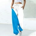 thumbnail image 5 of FNFYFH Womens Sweatpants Baggy High Waist Drawstring Joggers Trendy Color Block Workout Gym Pants Comfy Lounge Bottoms with Pockets, 5 of 5